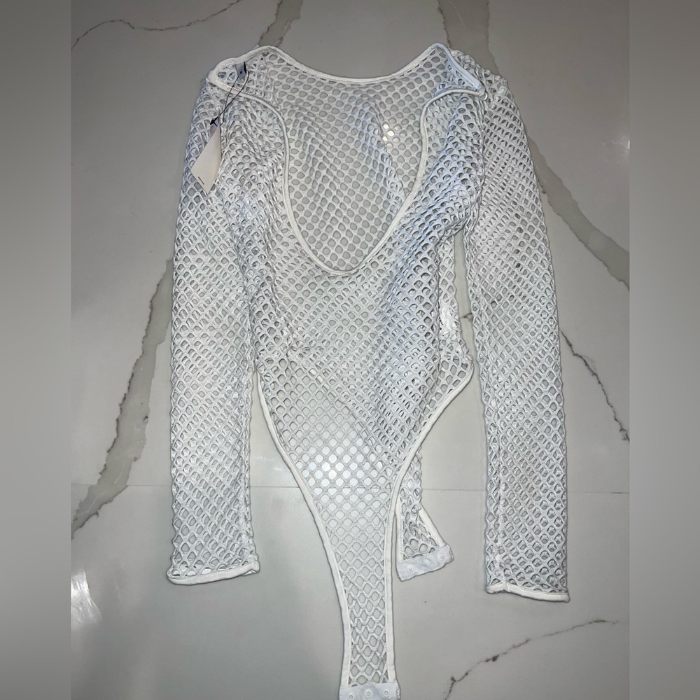 White Long Sleeve Body Suit
